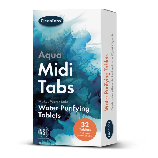 CleanTabs Aqua Midi Tabs - Water Purifier Tablets - 32 pack