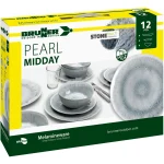 BRUNNER Pearl Midday Stone Touch Melamine 12pc Dinner Set