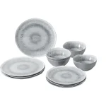 BRUNNER Pearl Midday Stone Touch Melamine 12pc Dinner Set - Image 2