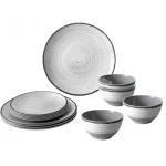 BRUNNER Tivoli Midday Stone Touch Melamine 12pc Dinner Set - Image 2